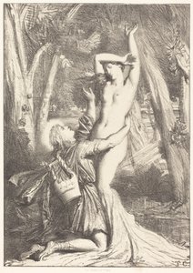 Apollon och Dafne av Théodore Chassériau