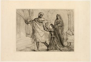 Bort!, tallrik sju från Othello av Théodore Chassériau