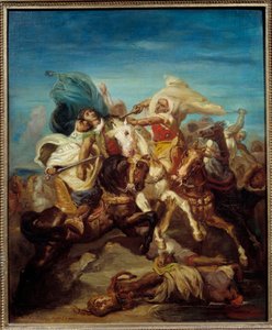 Slaget om arabiska ryttare Målning av Theodore Chasseriau (1819-1856) 1856 Sön. 0,65x0,54 m av Théodore Chassériau