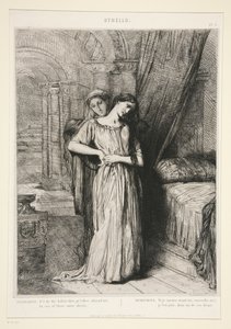 ”Desdemona”, pl. 8 ur Othello (akt IV, scen III) av Théodore Chassériau