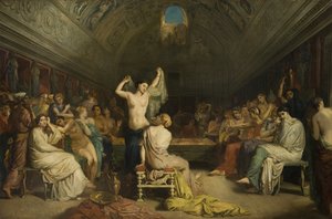 Tepidariet, "sal där kvinnorna från Pompeji kom för att vila och torka sig efter badet" av Théodore Chassériau
