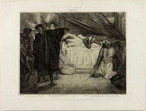 O spartansk hund, tallrik femton från Othello av Théodore Chassériau