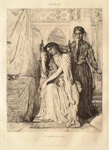 Othello-svit: nr 9 (akt 4, scen 3: Romansen om pilträdet) av Théodore Chassériau