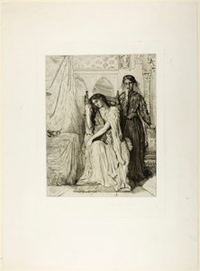 The Willow Song, tallrik nio från Othello av Théodore Chassériau