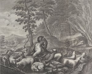 Jakob vaktar Labans hjord, 1613-24. av Theodore Cruger