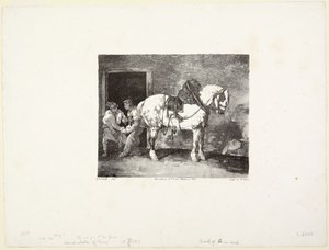 A  Horse being Shod (En häst som skos) av Theodore Gericault