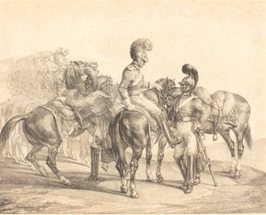 Ett parti av livgardet av Theodore Gericault