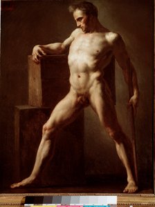 Academie Akademisk studie av naken kropp. Målning av Jean Louis Theodore Gericault (1791-1824) 1808-1812 Sön. 79x62 cm Rouen, musee des Beaux Arts av Theodore Gericault