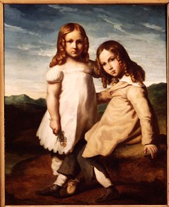 Alfred Dedreux (1810-60) som barn med sin syster, Elisabeth, 1816-17 av Theodore Gericault