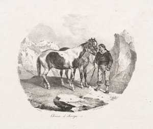 Hästar i Auvergne av Theodore Gericault