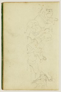 Kavalleristrid med fyra ryttare av Theodore Gericault