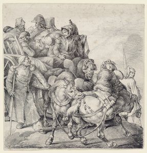 Vagn full av sårade soldater (A Wagon Full of Wounded Soldiers) av Theodore Gericault