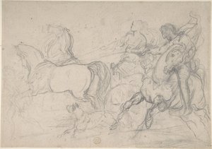 Vagnförare och ryttare av Theodore Gericault