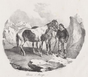Hästar från Auvergne (Auvergne Horses) av Theodore Gericault