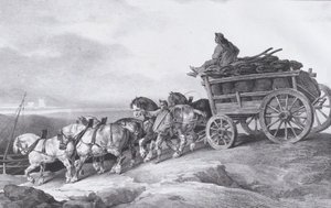 Kolvagn [sic.] Ritad av hästar, 1822. av Theodore Gericault