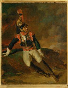 Cuirassier blesse, skiss ... av Theodore Gericault