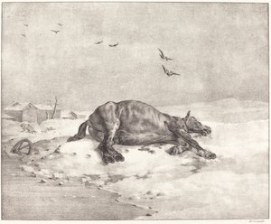 Död häst av Theodore Gericault