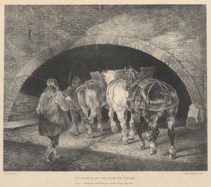 Ingången till Adelphi Wharf av Theodore Gericault