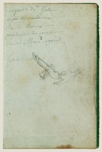 Figurstudier och inskriptioner av Theodore Gericault
