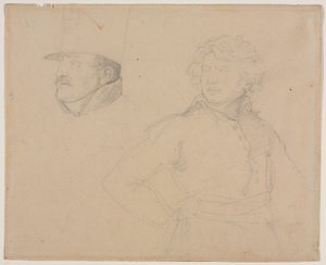 Géricault - Studie av två soldater, 1818-1819 av Theodore Gericault