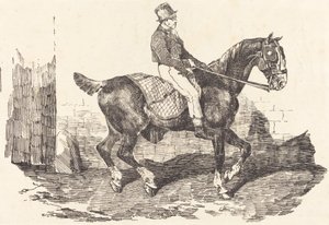 Brudgum monterad på en vagn-häst av Theodore Gericault
