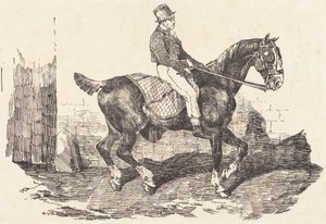Stallpojke på en vagnshäst (Cheval de carrosse monte par un palfrenier) av Theodore Gericault