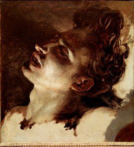 Huvud av en död ung man Målning av Jean Louis Theodore Gericault (1791-1824) 1800-talets sön. 31x33 cm Rouen, Musee des Beaux Arts av Theodore Gericault
