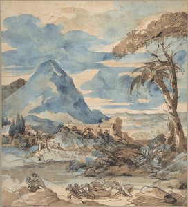 Landscape with Fishermen av Theodore Gericault