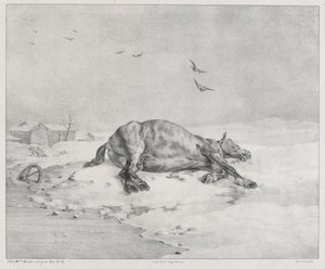 Den döda hästen (The Dead Horse) av Theodore Gericault