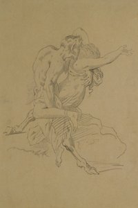 Nymf och Satyr av Theodore Gericault