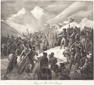 Passage du Mont St. Bernard (Napoleons armé som korsar St. Bernard-passet) av Theodore Gericault