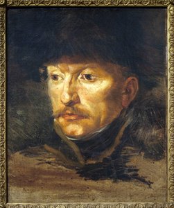 Porträtt av löjtnant Dieudonne. målning av Theodore Gericault (1794-1824), olja på duk, cirka 1812. Fransk konst av Theodore Gericault