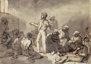 Fångar i en cell av Theodore Gericault