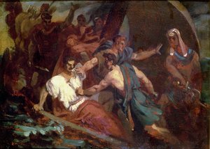 Uppror på ett segelfartyg av Theodore Gericault