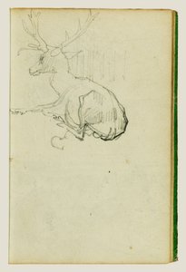 Sittande hjort av Theodore Gericault