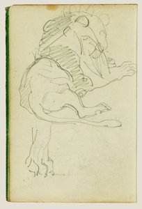 Sittande lejon av Theodore Gericault