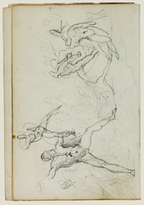 Studier av nakna män i strid av Theodore Gericault