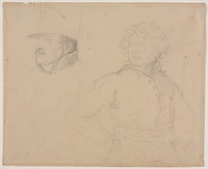 Studie av två soldater av Theodore Gericault