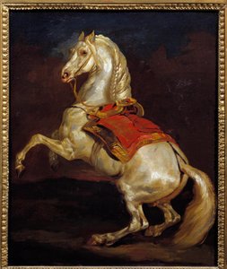 Tamerlan häst. Målning av Theodore Gericault (1791-1824) av Theodore Gericault