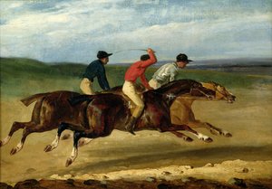 Hästkapplöpningen av Theodore Gericault