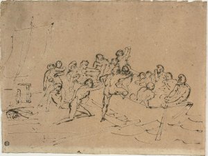 Räddningen av de överlevande från Medusas flotte av Theodore Gericault