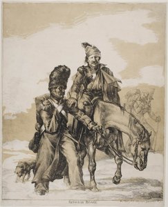 Retreatet från Ryssland, ca 1818 av Theodore Gericault