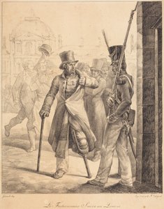 The Swiss Sentry at the Louvre (Den schweiziske vaktposten vid Louvren) av Theodore Gericault