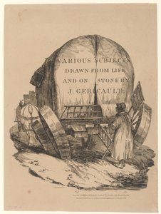 En hästdragen vagn (Titel på den engelska serien) [A Hitched Wagon or A Horse-Drawn Cart (Titelsidan i den engelska serien)] av Theodore Gericault