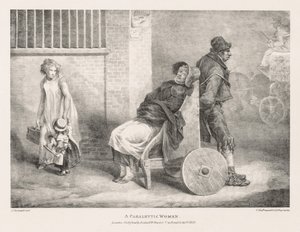 Olika ämnen från livet och på stenen: En paraleytisk kvinna av Theodore Gericault