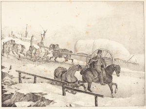 Wagoner Climbing a Hill (Lastbil som kör uppför en backe) av Theodore Gericault