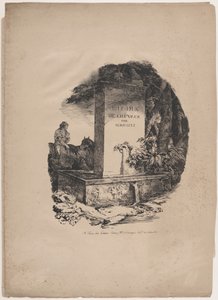 Vattentråg, titelsidan till ”Studier av hästar” (Études de Chevaux) av Theodore Gericault