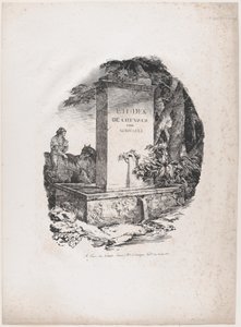 Vattentråg, titelsidan till ”Studier av hästar” (Etudes de Chevaux) av Theodore Gericault