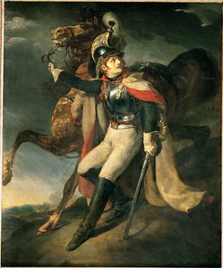 Skadad dragon lämnar korseld ... av Theodore Gericault