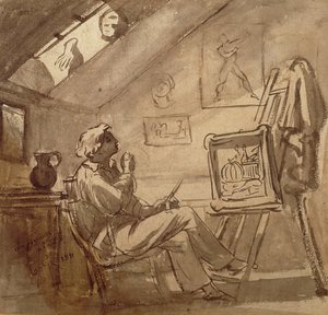 Ung målare i sin ateljé av Theodore Gericault